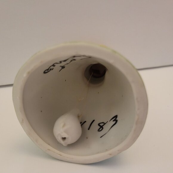 Vintage Jasco Ceramic Girl Figurine Bell Holding  Rabbit - Picture 4 of 5